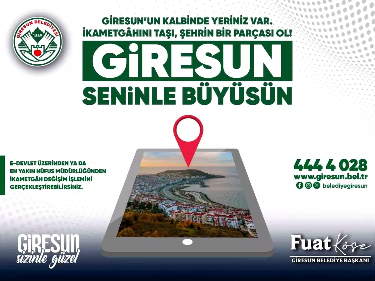 Giresun Belediye Başkanı’ndan Nüfus Artışı Çağrısı